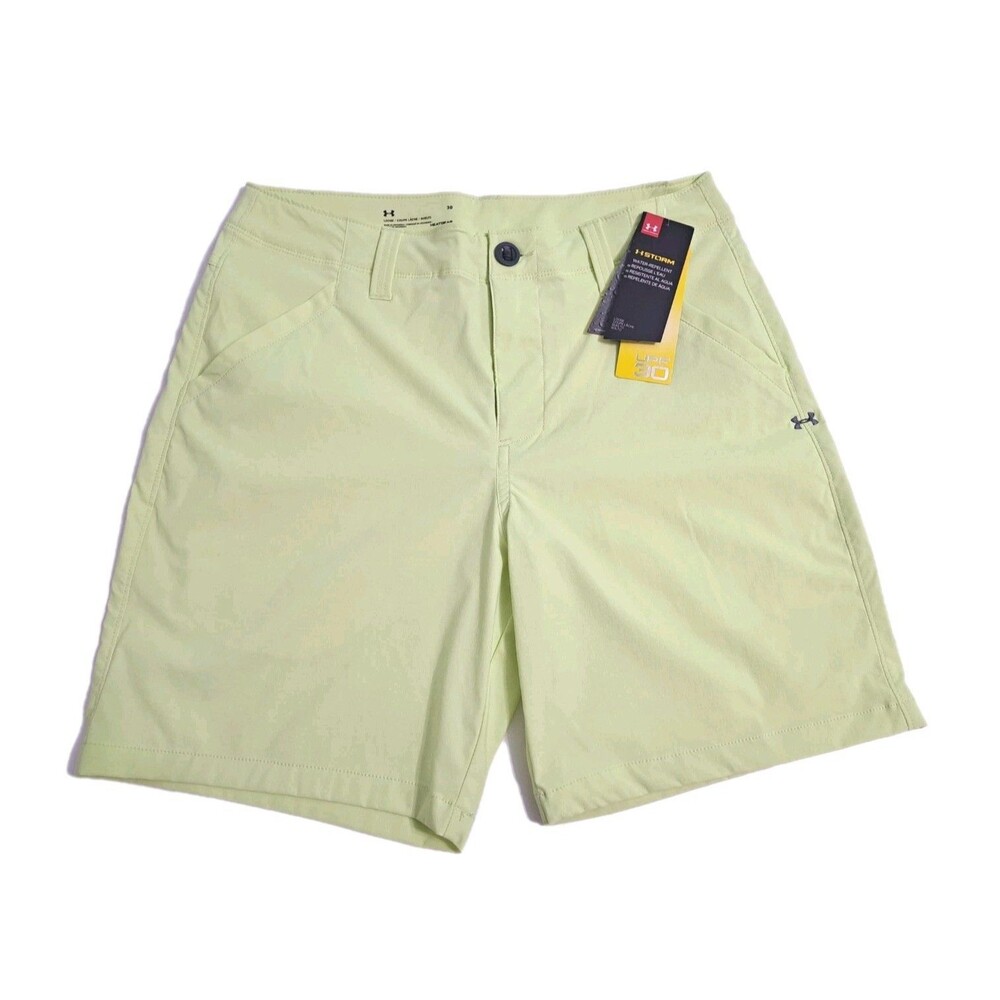 Under Armour Men's 30 UA Fish Hunter UPF30 Neon Yellow Nylon Shorts 1304648